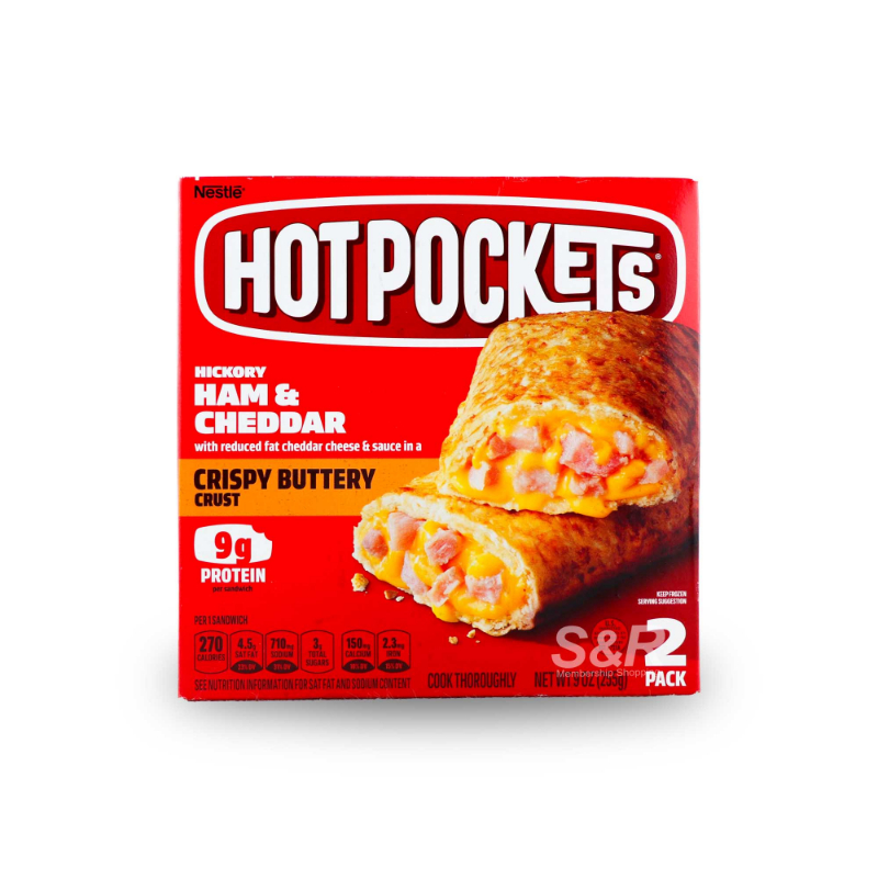 Nestle's Hot Pockets Hickory Ham and Cheddar 2 pack Nestle's Hot Pockets Hickory Ham and Cheddar 2 pack